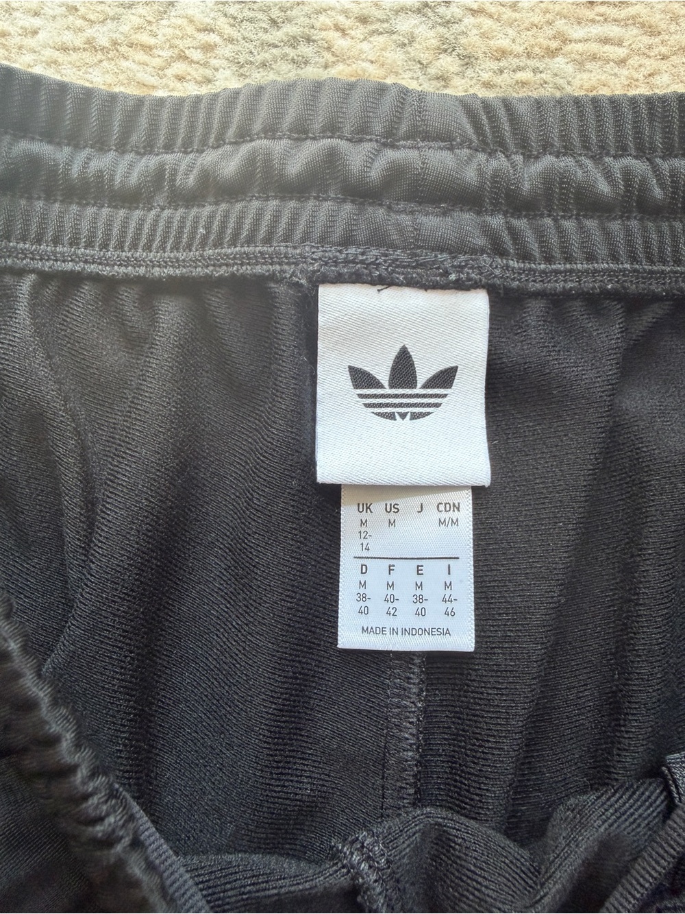 adidas Firebird Classic Track Pants - Black with White Stripes - Picture 4 of 5